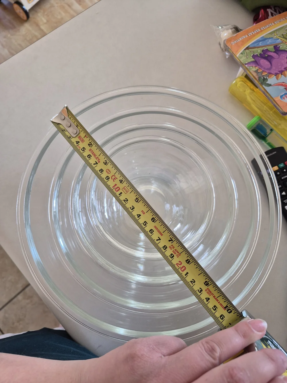 4-Piece Clear Glass Nesting Mixing Bowl Set